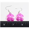 Image 1 : NEW FUCHSIA CHERRY THEME DROP EARRINGS