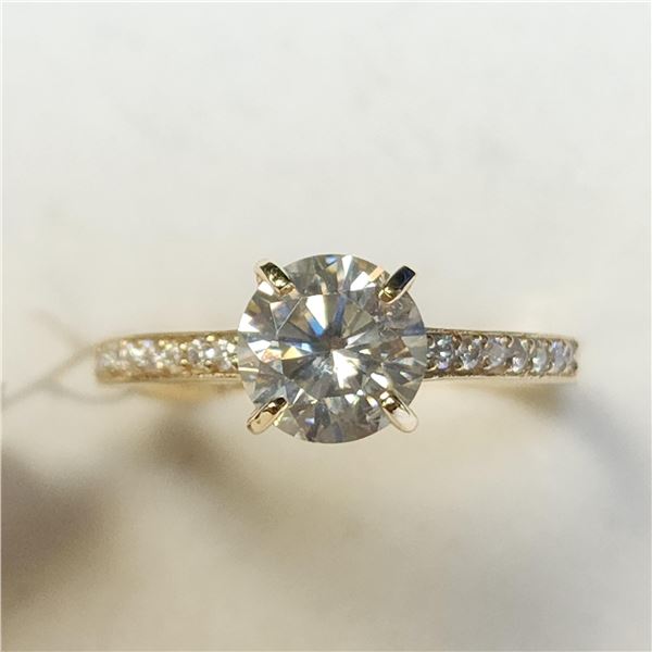 BZ1383-154 10K WHITE MOISSANITE RING