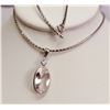 Image 2 : S160-65 10K/14K MORGANITE DIAMOND NECKLACE