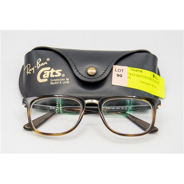 AUTHENTIC RAY BAN FRAMES WITH CASE-ESTATE