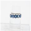 Image 1 : 925 STERLING SILVER (5.52 CT) SAPPHIRE RING SZ 7