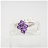 Image 1 : 925 STERLING SILVER AMETHYST (6 STONES) RING SZ 9