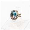 Image 1 : 925 STERLING SILVER BI-COLOURED OVAL TOURMALINE