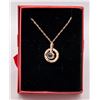 Image 1 : 18.5" 925 STERLING SILVER ROSE-GOLD TONE " I