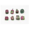 Image 1 : NEW BUNDLE OF 8 RUBY ZOISITE GEMSTONE PENDANTS