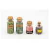 Image 1 : 4 MINI JARS GILLED WITH GEMSTONES: INCLUDING