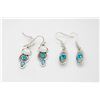 Image 1 : 2 NEW PAIRS OF BLUE CZ & GEMSTONE EARRINGS