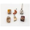 Image 1 : 6 NEW POLISHED GEMSTONE PENDANTS SET