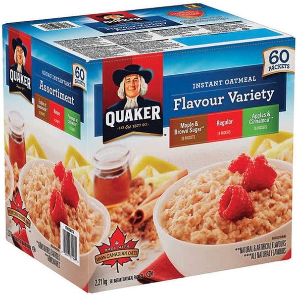 BOX WITH 60 PACKAGES OF VARIETY OATMEAL