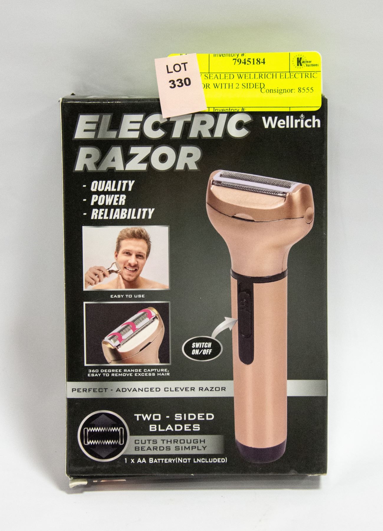 NEW SEALED WELLRICH ELECTRIC RAZOR WITH 2 SIDED