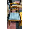 VINTAGE PLAID CUSHION CHAIR