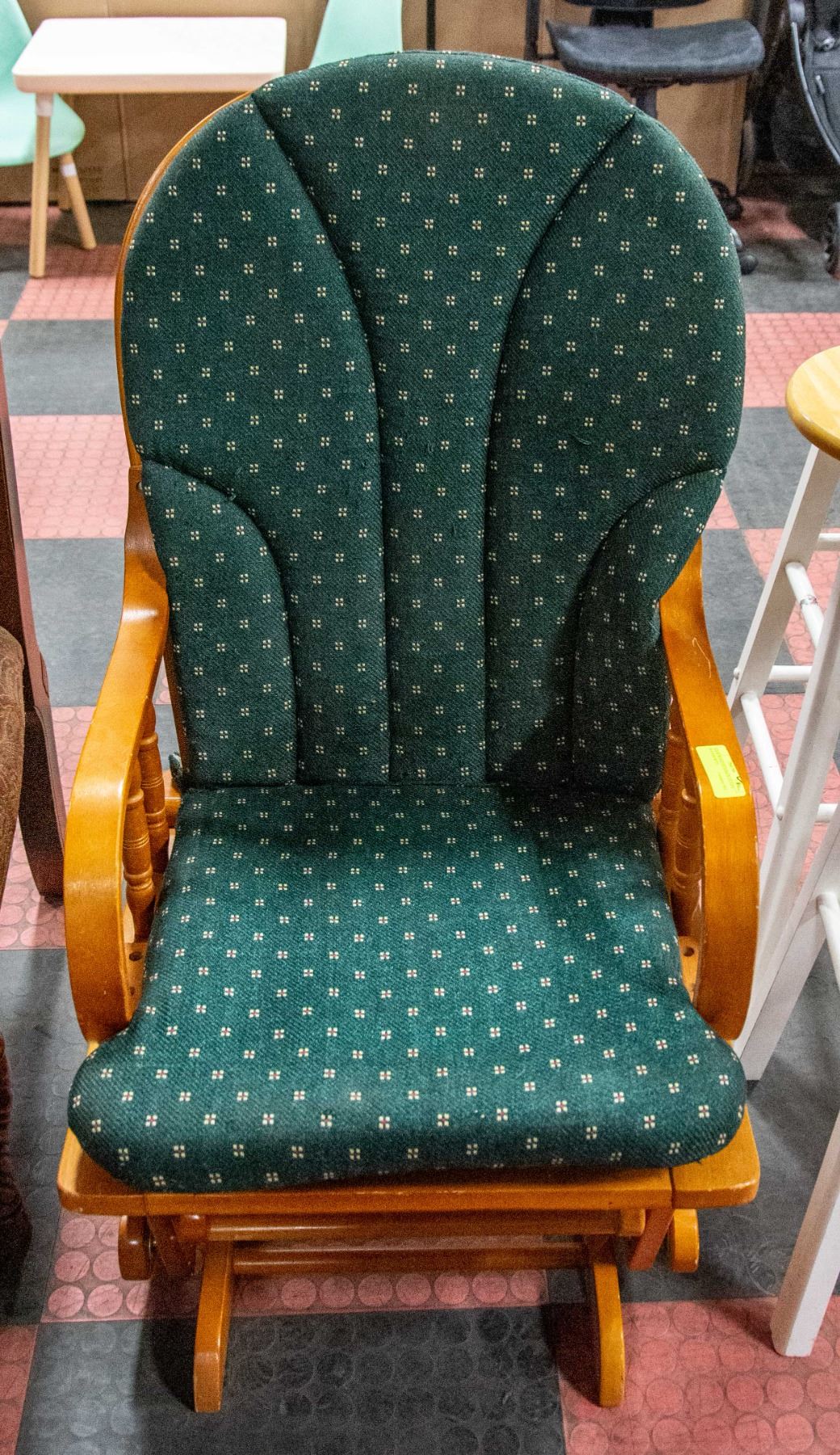 SOLID WOOD HIGH-BACK GLIDER ROCKER WITH