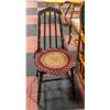 ANTIQUE CHAIR WITH COUNTRY STAR WEAVED