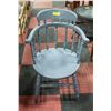 Image 1 : GREYISH BLUE PAINTED WOODEN CHAIR