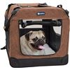 Image 1 : NEW VEEHOO 600D 40" BROWN SOFT DOG CRATE