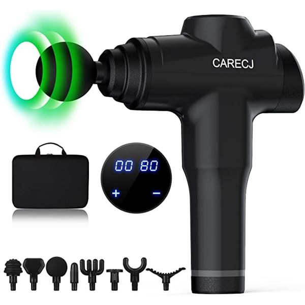 NEW CARECJ X1 PROFESSIONAL MASSAGE GUN - 8HEADS,