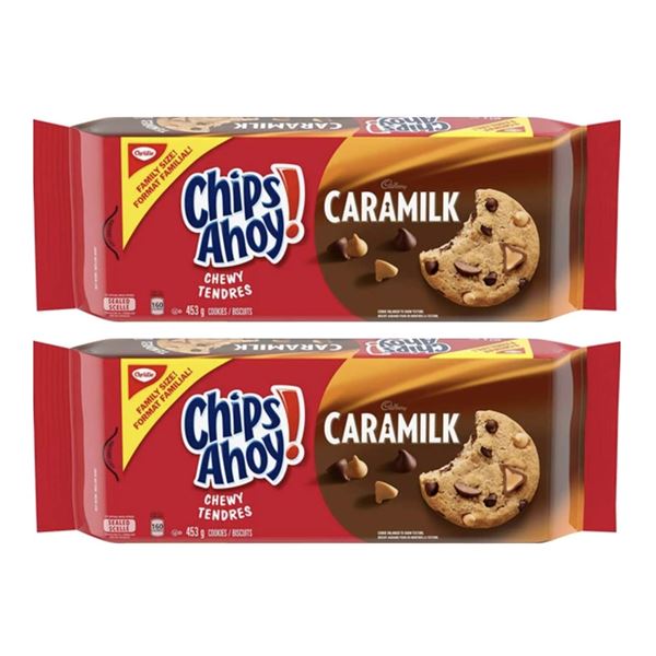 2 NEW PACKS OF CHIPS AHOY CARAMILK CHEWY COOKIES