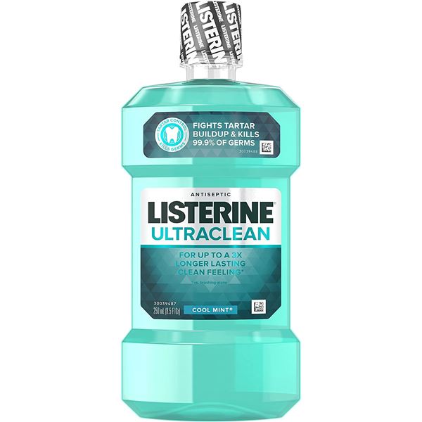 NEW LOT OF 5 LISTERINE ULTRA CLEAN 250ML BOTTLE -