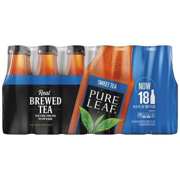 CASE WITH 18 BOTTLES OF PURE LEAF SWEET TEA