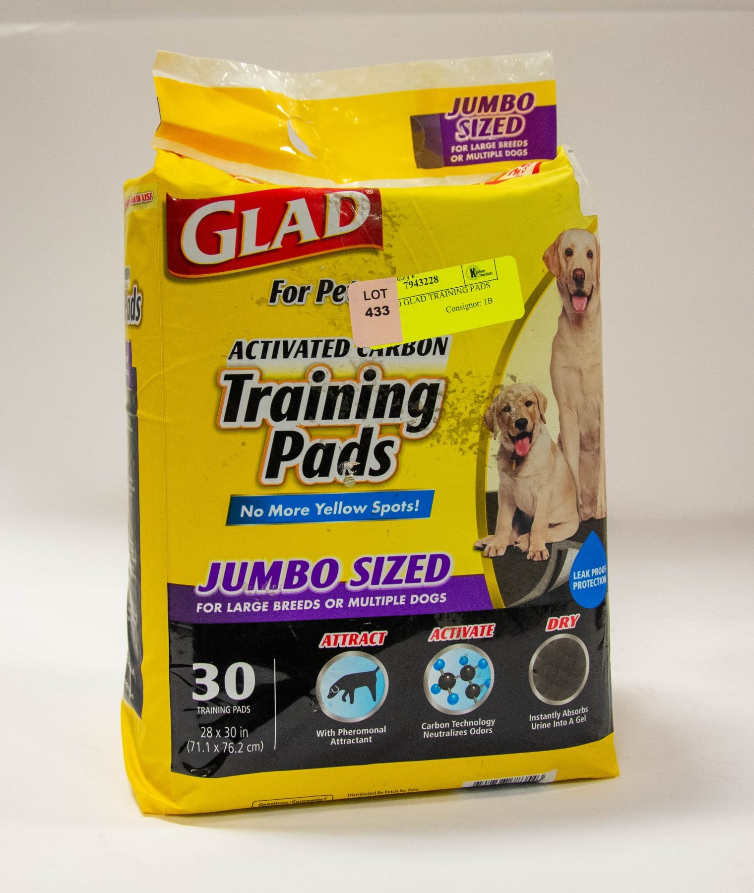 PACK OF 30 GLAD TRAINING PADS