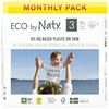 Image 1 : NEW SET OF 6 ECO BY NATY SIZE 3 DIAPERS, 30 COUNT