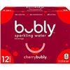 BOX OF 12 CANS OF CHERRY BUBLY SPARKLING WATER