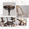 Image 3 : NEW TZOE 6 LIGHT ORB CHANDELIER, RUSTIC BROWN