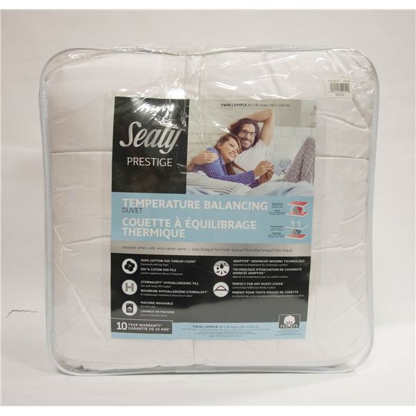 NEW REPACK SEALY PRESTIGE TWIN DUVET