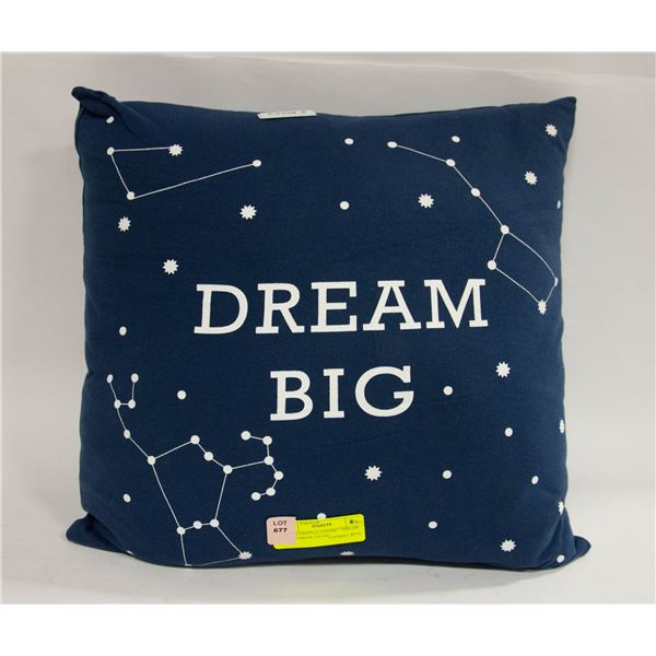 NEW CONSTELLATIONS " DREAM BIG" THROW PILOW