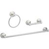 Image 1 : NEW AMAZON BASICS 3 PIECE SATIN NICKEL BATHROOM