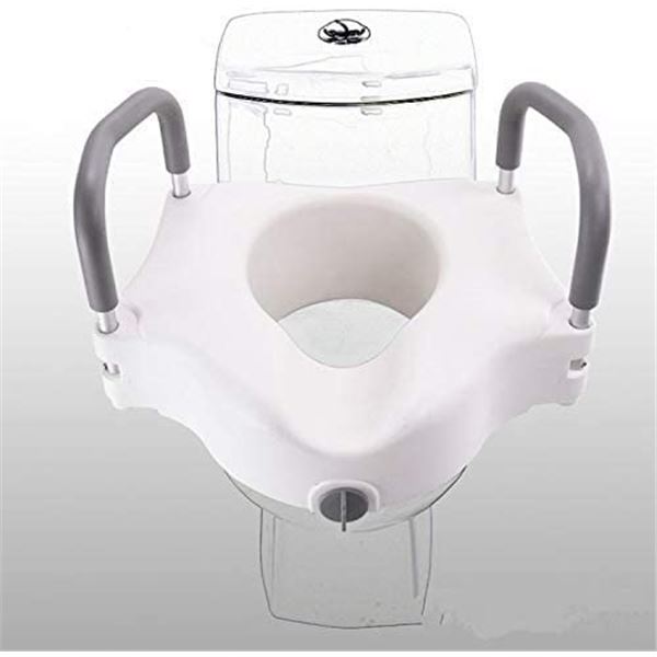 NEW DR. SAFE RAISED TOILET SEAT W/ARMRESTS