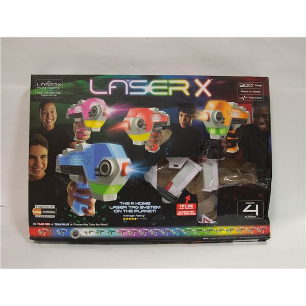 LASER X 4 PLAYER LASER TAG SYSTEM, 300 FT RANGE