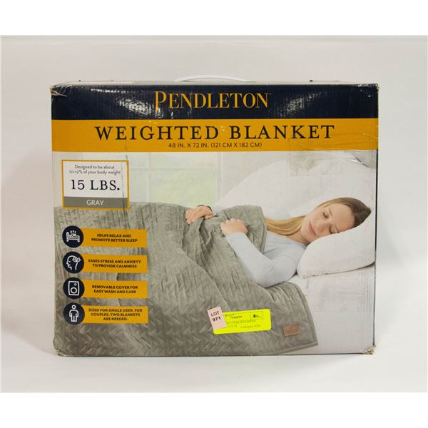 PENDLETON 15 LBS WEIGHTED BLANKET, 72" X 48"