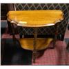 Image 1 : WOODEN HALF MOON HALLWAY TABLE H-22.5" W-12" L-24"