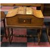 Image 1 : WOODEN SEWING STORAGE TABLE H-27" W-12.5" L-23"