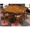 Image 1 : OVAL DINNING TABLE WITH LEAF AND 5 CHAIRS