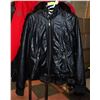 LADIES HOT TOPIC LINED LEATHER JACKET WITH HOOD