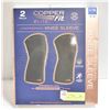Image 1 : COPPER FIT ELITE COMPRESSION KNEE SLEEVE 2 PACK