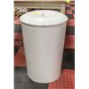 Image 1 : WHITE METAL FLOUR BIN FROM THE 1950'S