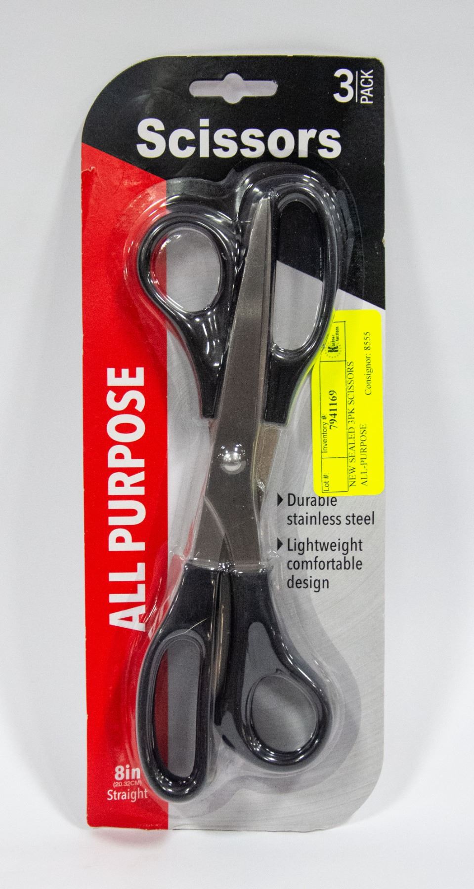 NEW SEALED 3PK SCISSORS ALL-PURPOSE