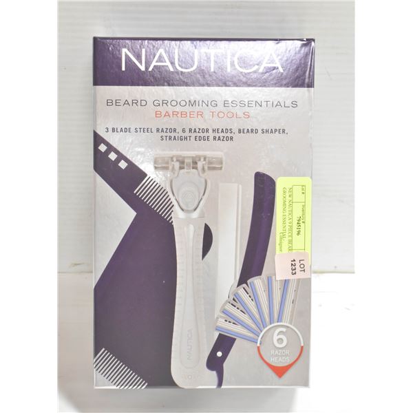 NEW NAUTICA 9 PIECE BEARD GROOMING ESSENTIAL-