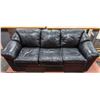 Image 1 : ESTATE BLACK LEATHERETTE COUCH