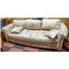 Image 1 : FABRIC FLORAL COUCH APPROX 92" LONG
