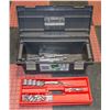 Image 1 : PLASTIC TOOL BOX WITH SOCKETS & SOCKET EXTENSIONS