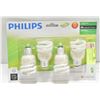 Image 1 : NEW SEALED 4PK PHILIPS SOFT WHITE LIGHT BULBS