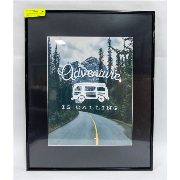 ADVENTURE IS CALLING FRAMED 10X15 INCH PRINT