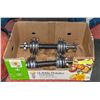 Image 1 : 35 LB CHROME DUMBBELS 8X2.5 4X1.25