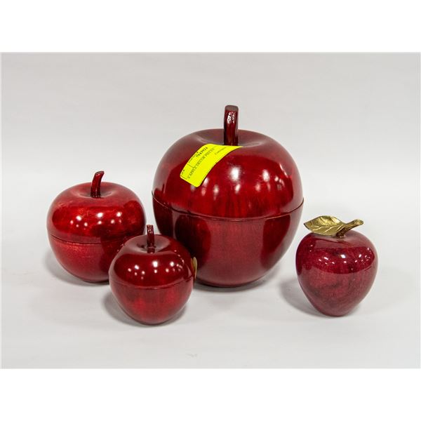 4 APPLE DECOR PIECES