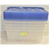 Image 1 : SET OF 5 MATCHING SMALL TOTES WITH LIDS