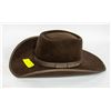 Image 1 : RESISTOL BROWN FELT COWBOY HAT-ESTATE
